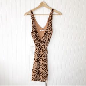 Reformation Anchorage Feline Wrap Dress Small NWT